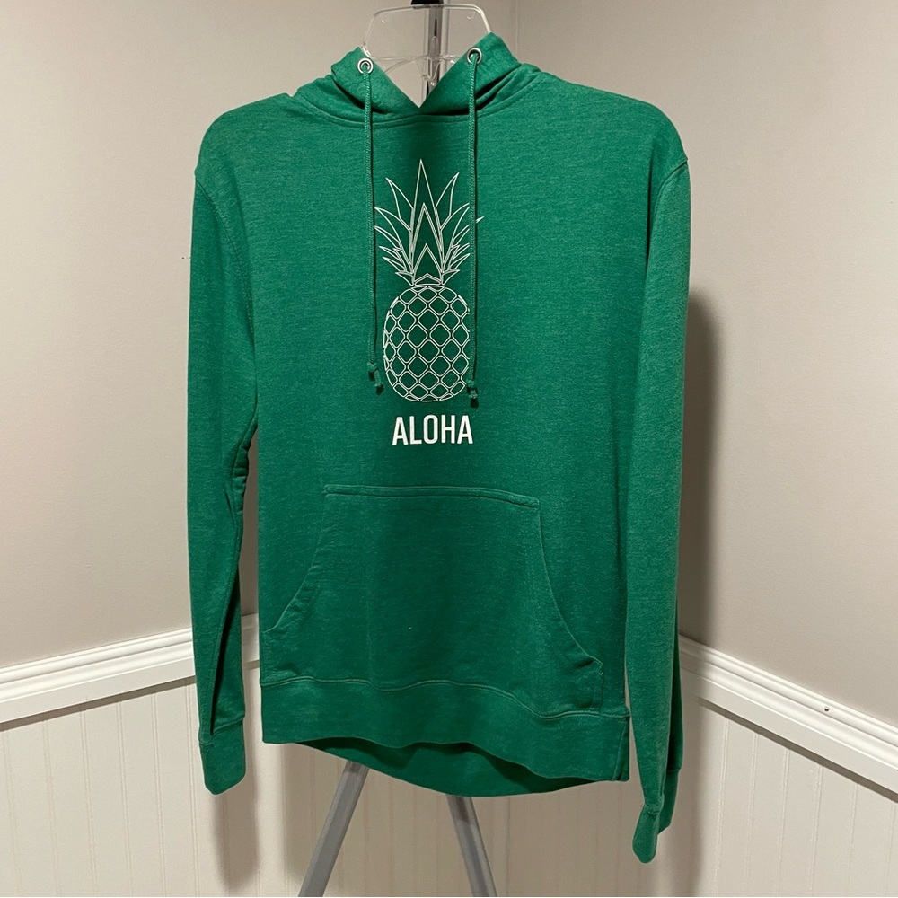 Green Aloha Hooded Sweatshirt